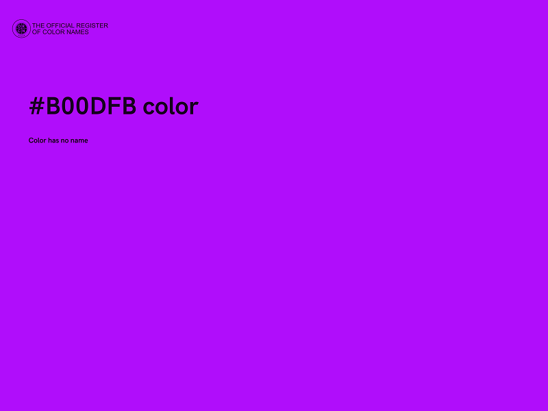 #B00DFB color image