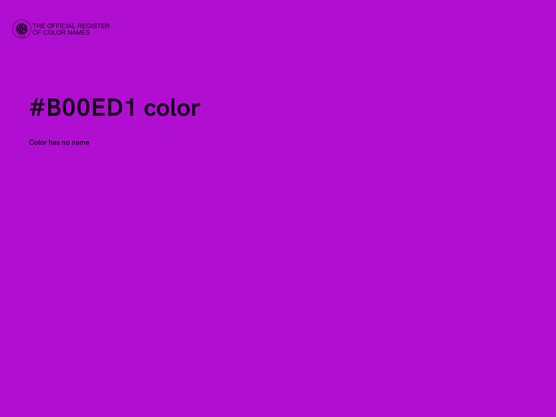 #B00ED1 color image