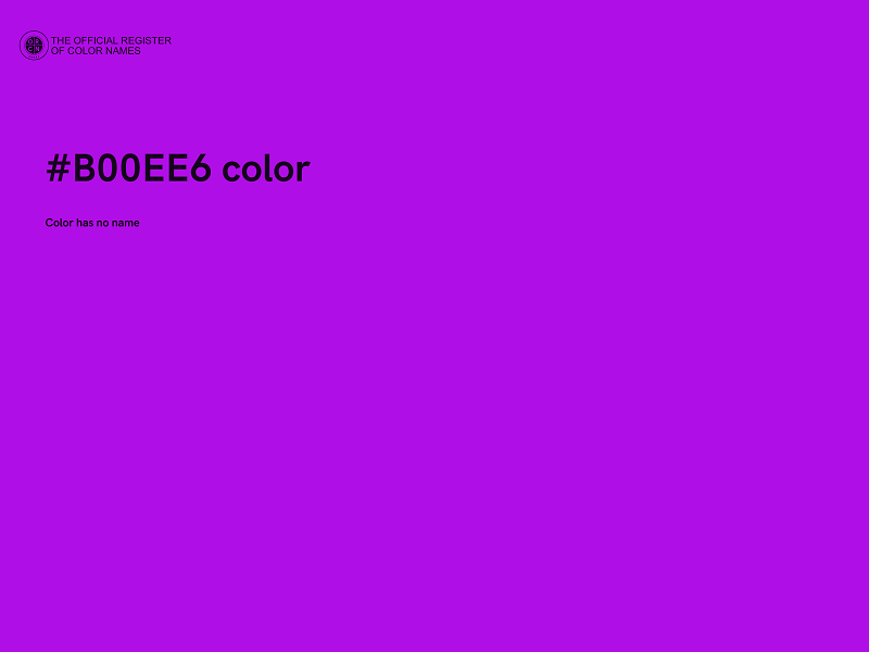 #B00EE6 color image