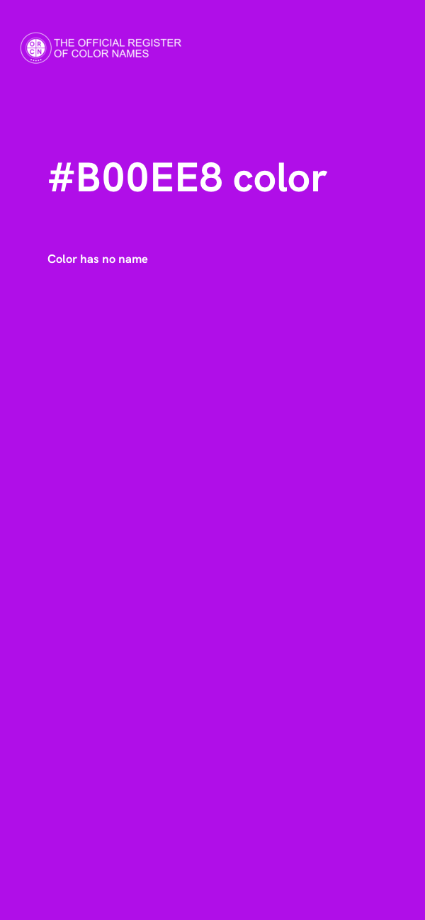 #B00EE8 color image