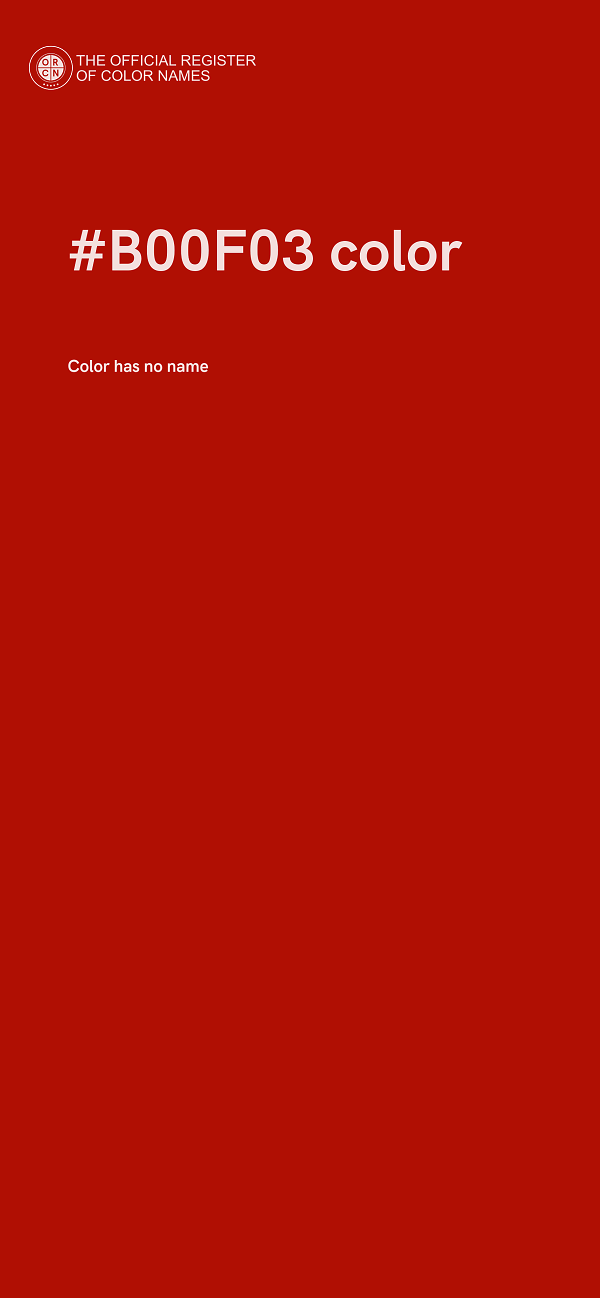 #B00F03 color image