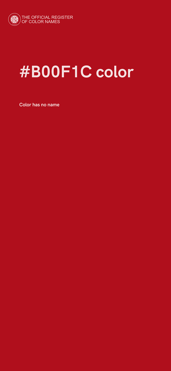 #B00F1C color image