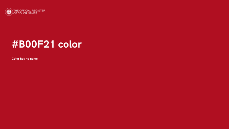 #B00F21 color image