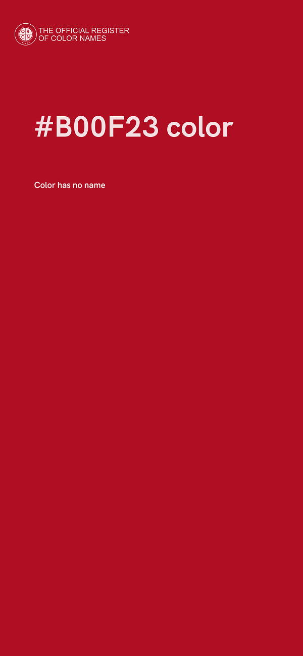 #B00F23 color image