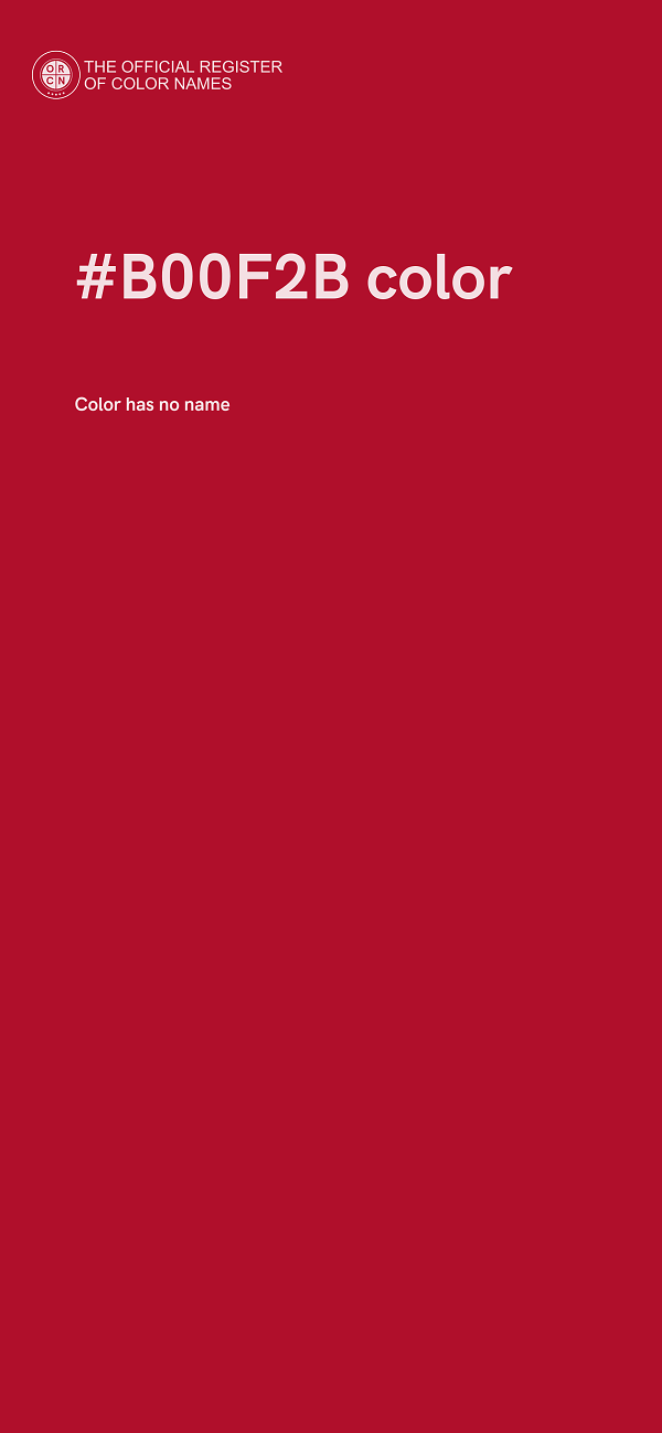 #B00F2B color image