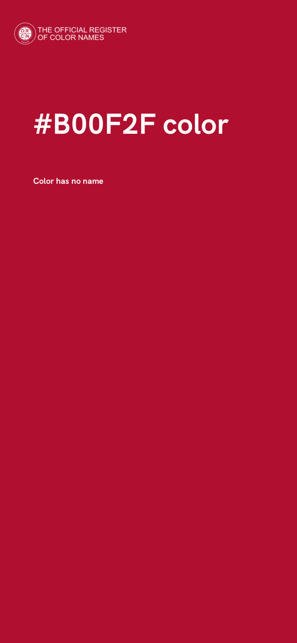 #B00F2F color image