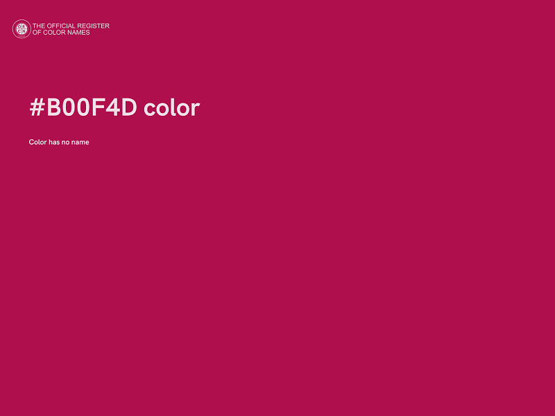 #B00F4D color image