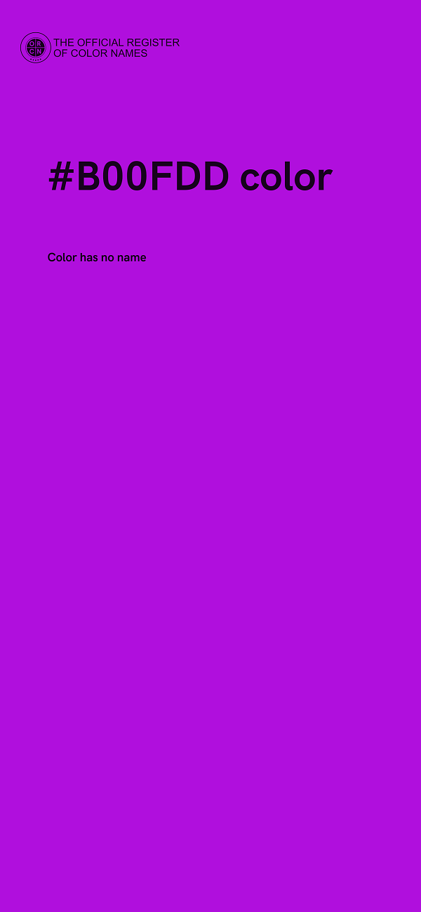 #B00FDD color image