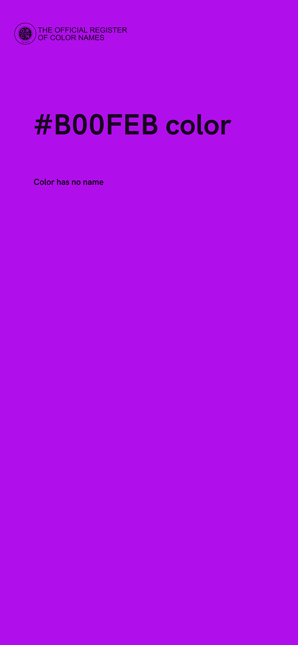#B00FEB color image