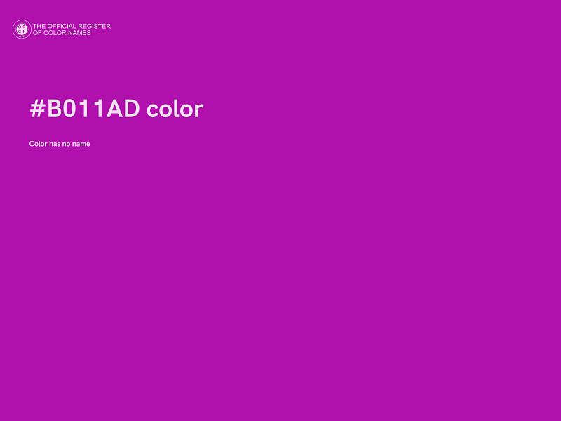 #B011AD color image