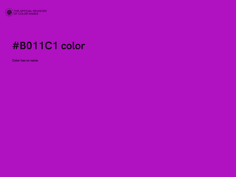 #B011C1 color image