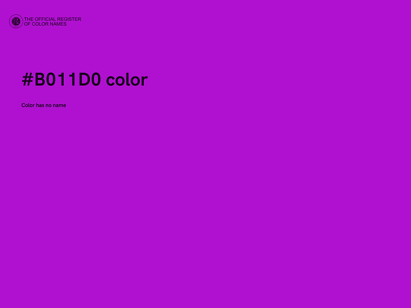 #B011D0 color image