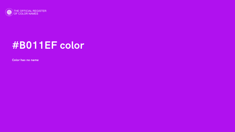 #B011EF color image