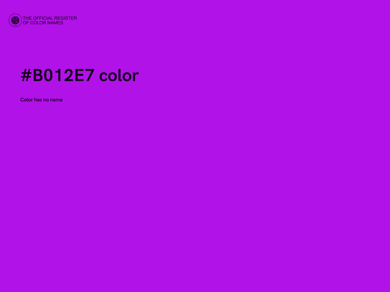 #B012E7 color image