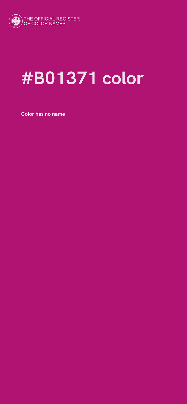 #B01371 color image