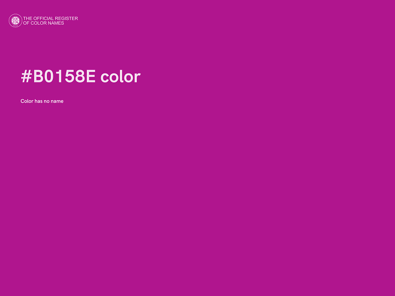 #B0158E color image