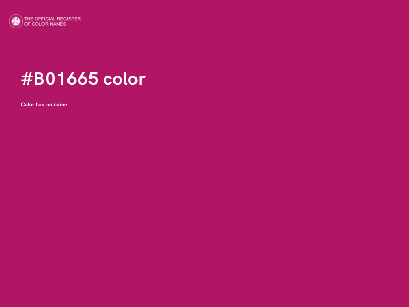 #B01665 color image
