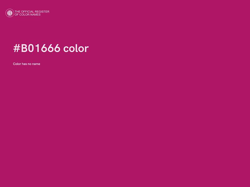 #B01666 color image