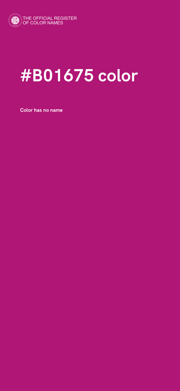 #B01675 color image