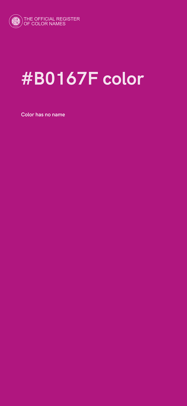 #B0167F color image