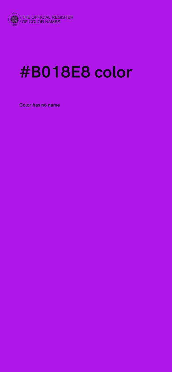 #B018E8 color image