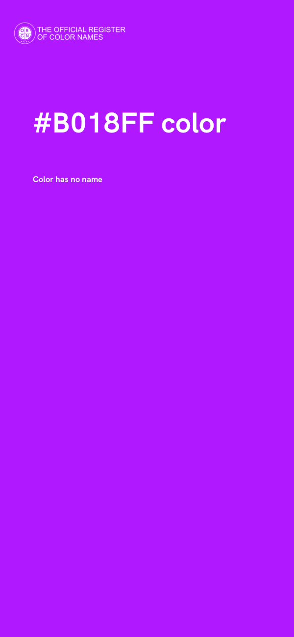 #B018FF color image