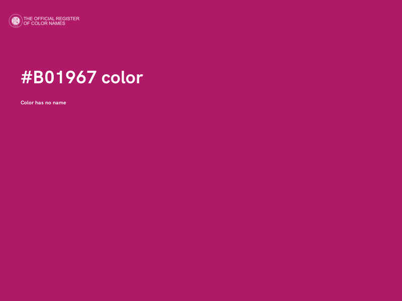 #B01967 color image