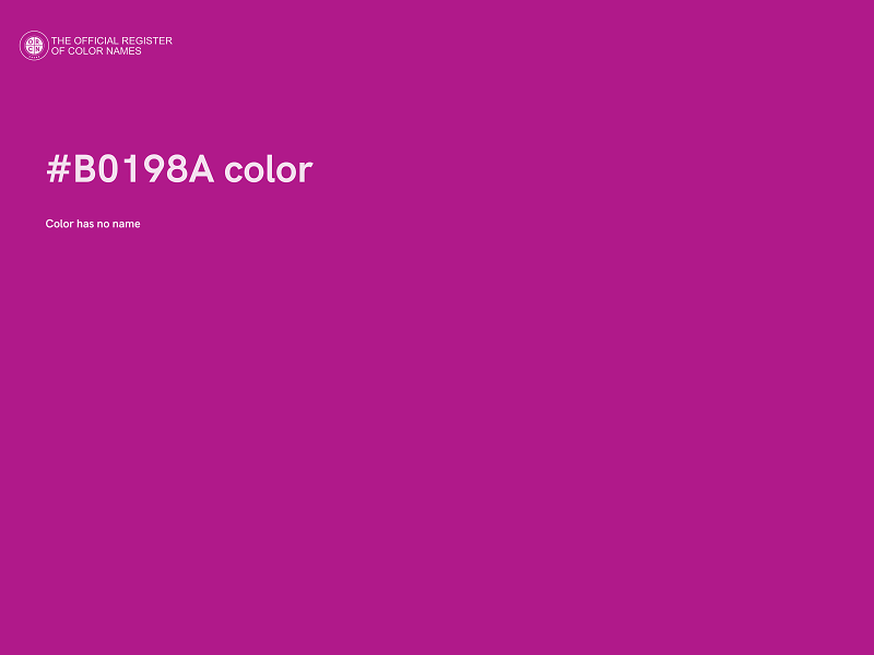 #B0198A color image