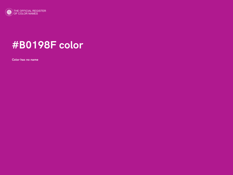 #B0198F color image