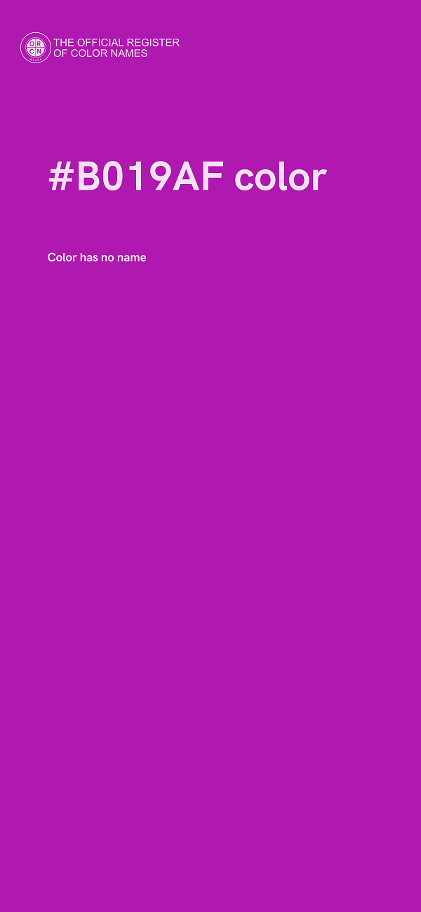 #B019AF color image