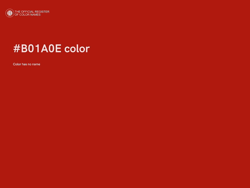 #B01A0E color image