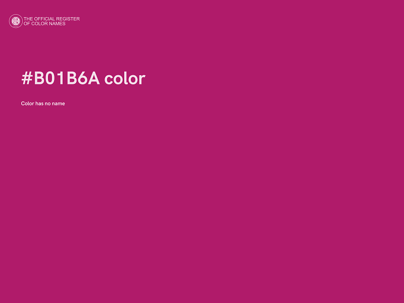 #B01B6A color image