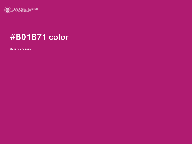 #B01B71 color image
