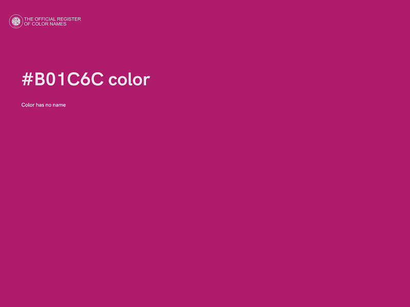 #B01C6C color image