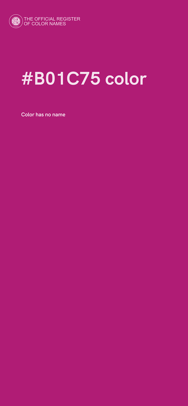 #B01C75 color image