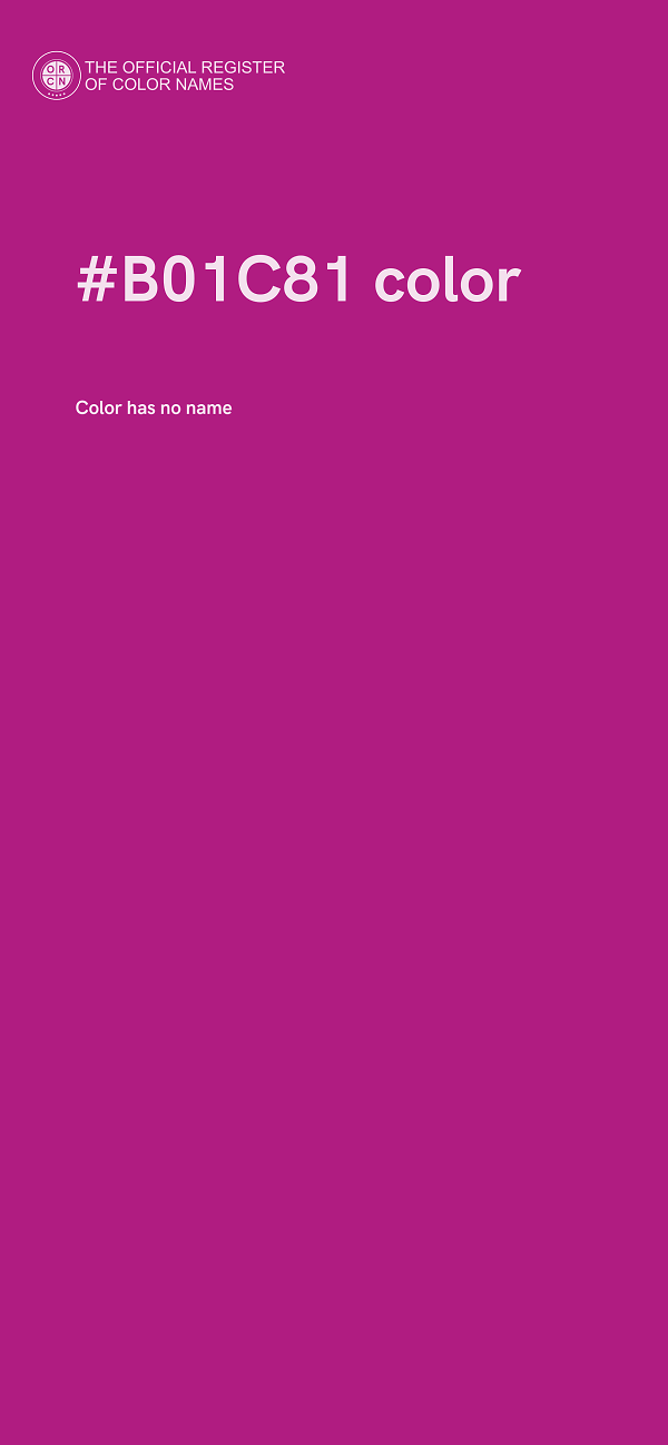 #B01C81 color image