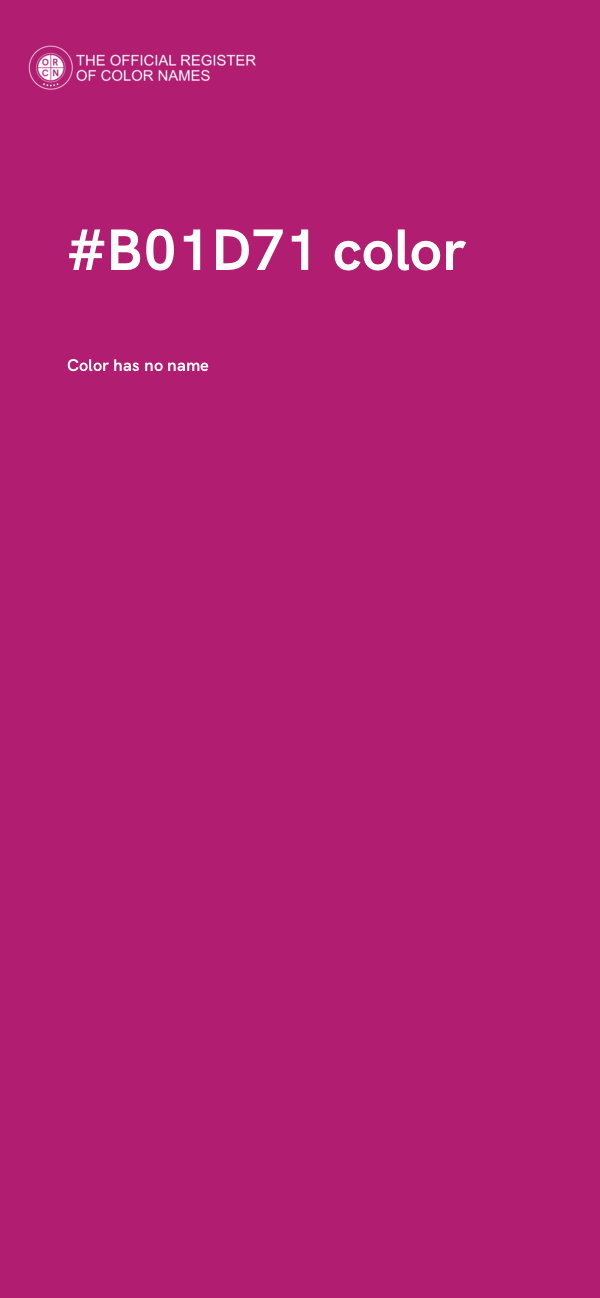 #B01D71 color image