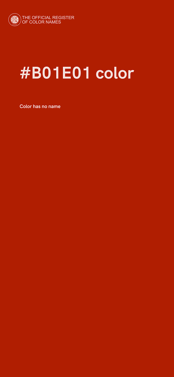 #B01E01 color image