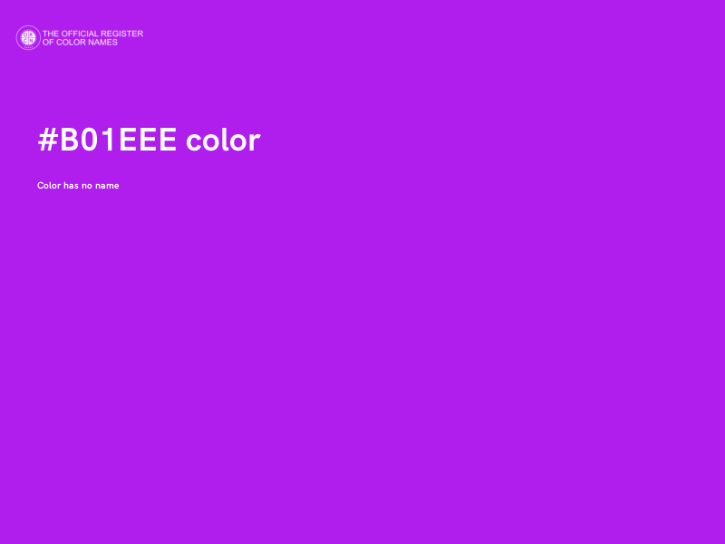 #B01EEE color image