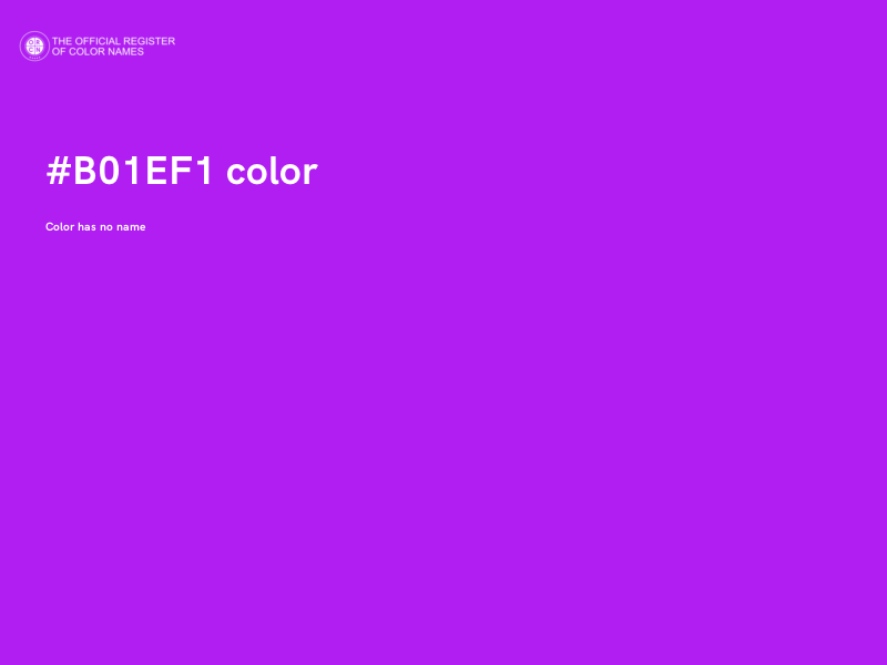 #B01EF1 color image
