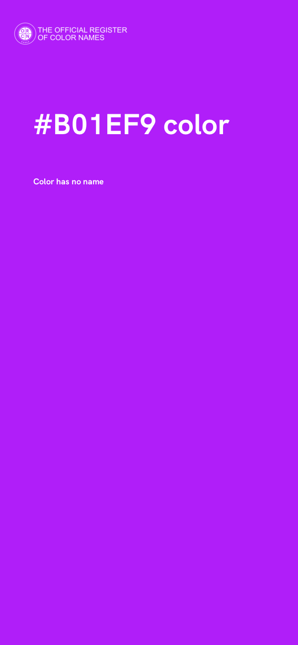 #B01EF9 color image