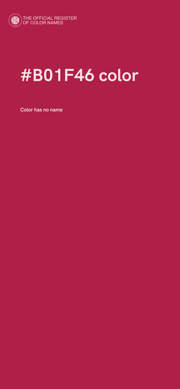 #B01F46 color image