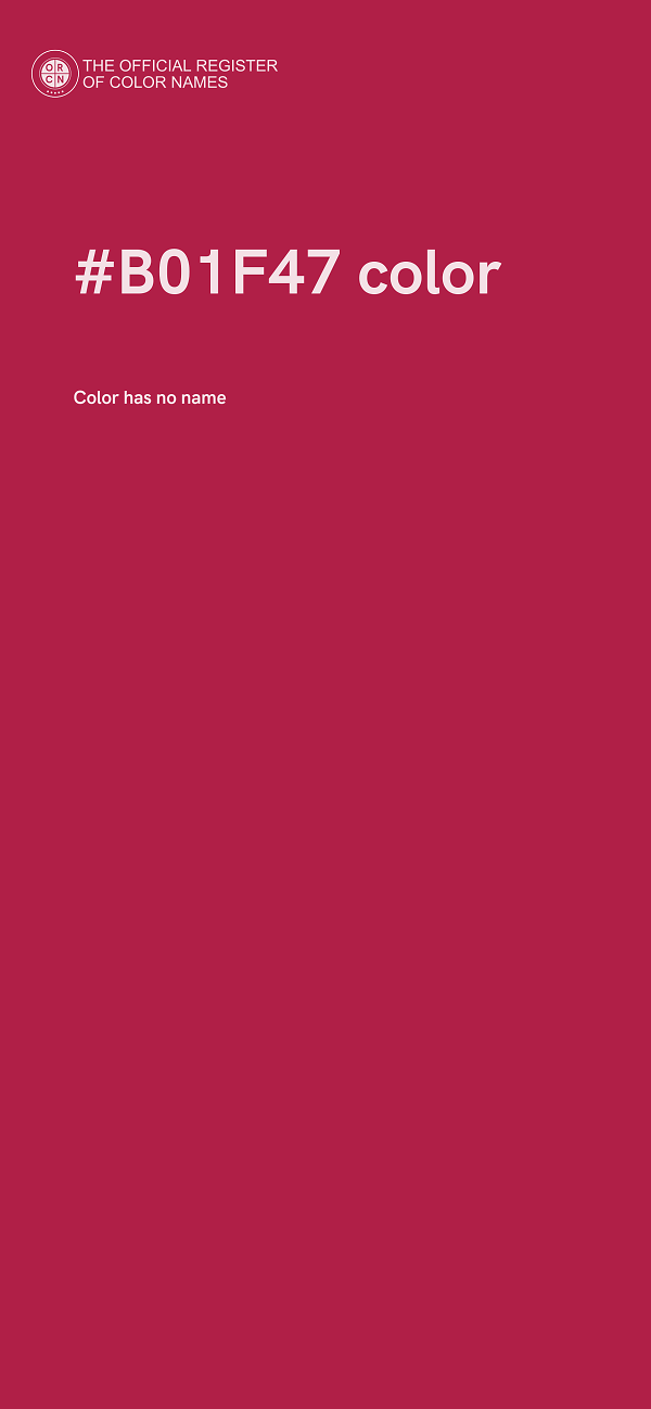 #B01F47 color image