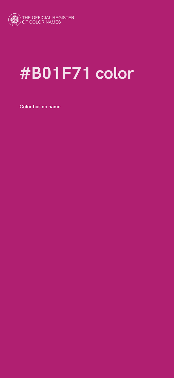 #B01F71 color image