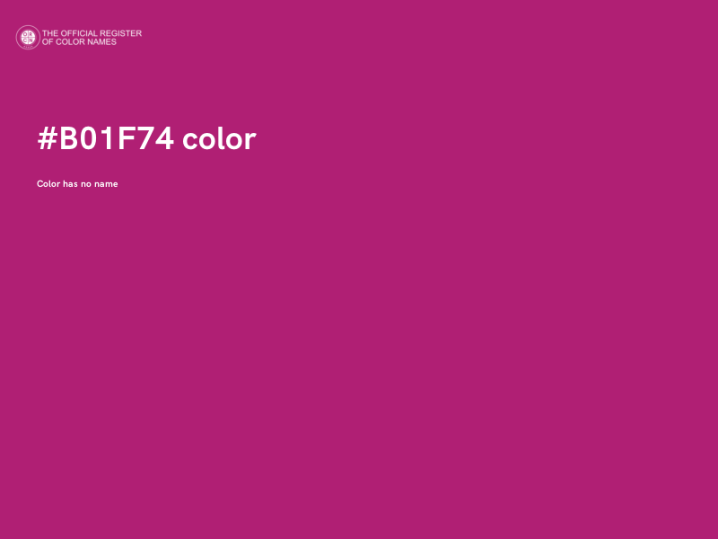 #B01F74 color image