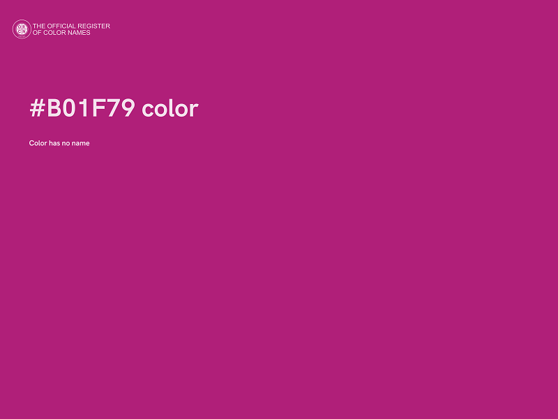 #B01F79 color image