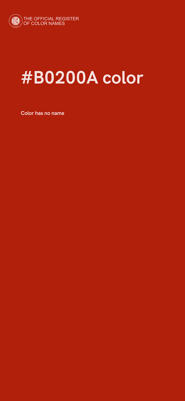 #B0200A color image