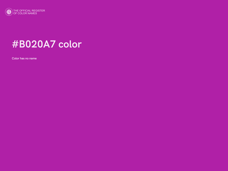 #B020A7 color image