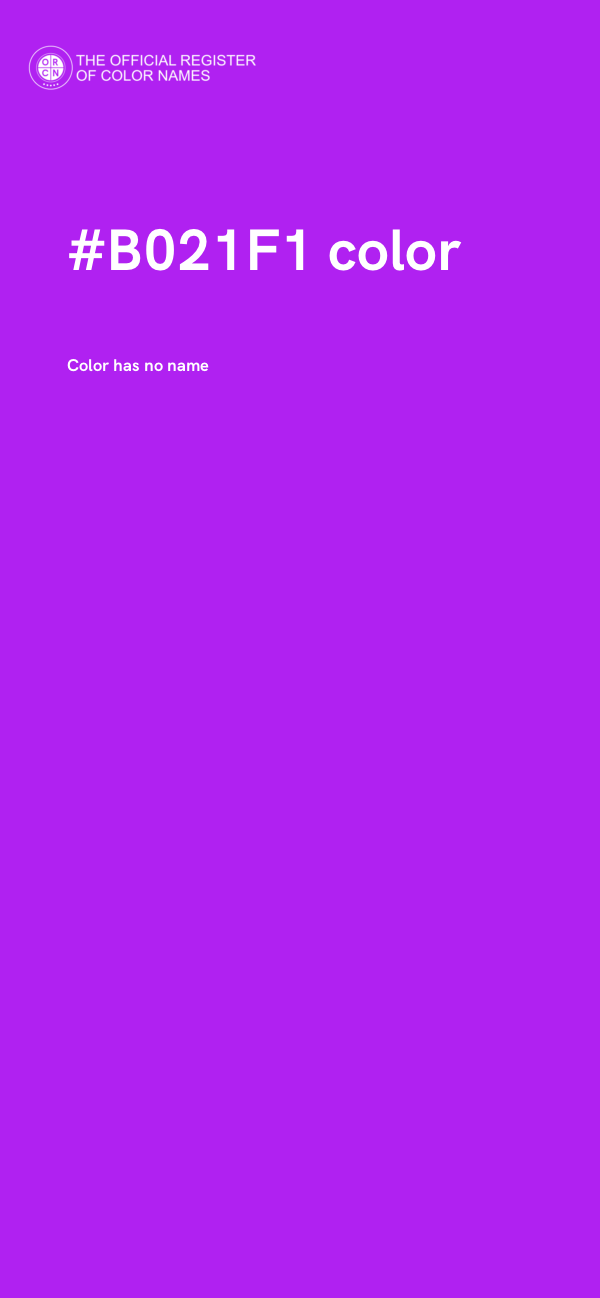 #B021F1 color image
