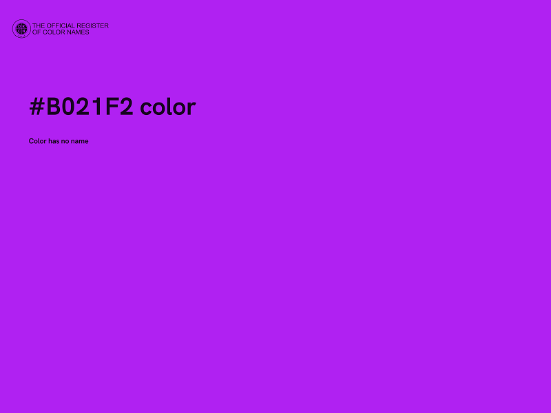 #B021F2 color image